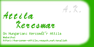 attila kercsmar business card